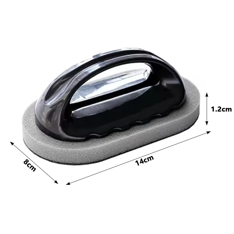 Éponge magique à l'émeri avec brosse, nettoyeur multi-usages pour cuisine et salle de bain, élimine la rouille et les traces tenaces, outil de nettoyage avec poignée 6