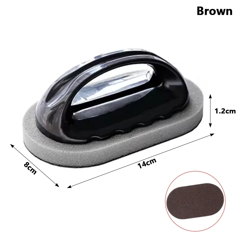 Éponge magique à l'émeri avec brosse, nettoyeur multi-usages pour cuisine et salle de bain, élimine la rouille et les traces tenaces, outil de nettoyage avec poignée 8