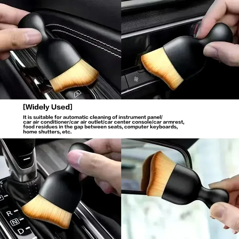 Brosse de nettoyage intérieur de voiture, brosse à grille de climatisation et d'évent en microfibre douce, outil de détail pour crevasses 4