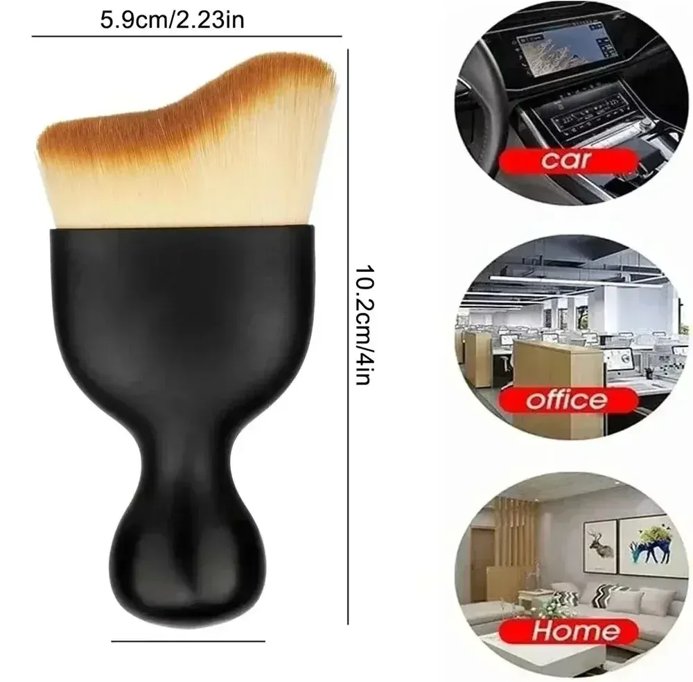 Brosse de nettoyage intérieur de voiture, brosse à grille de climatisation et d'évent en microfibre douce, outil de détail pour crevasses 6