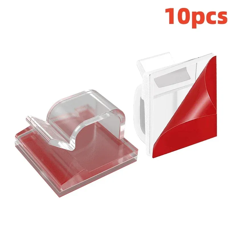 10/50 pièces Clips de gestion des câbles, guides de câbles autocollants, organisateur de fils, fixations et supports de cordon pour rangement 11