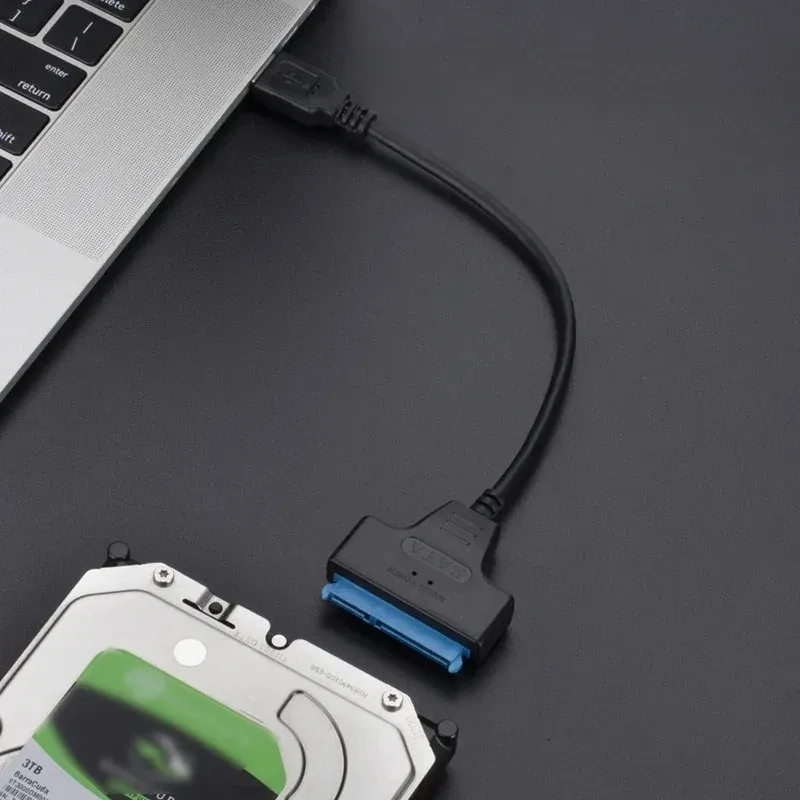Câble adaptateur SATA vers USB 3.0 / 2.0 / Type-C pour disque dur HDD/SSD 2,5 pouces