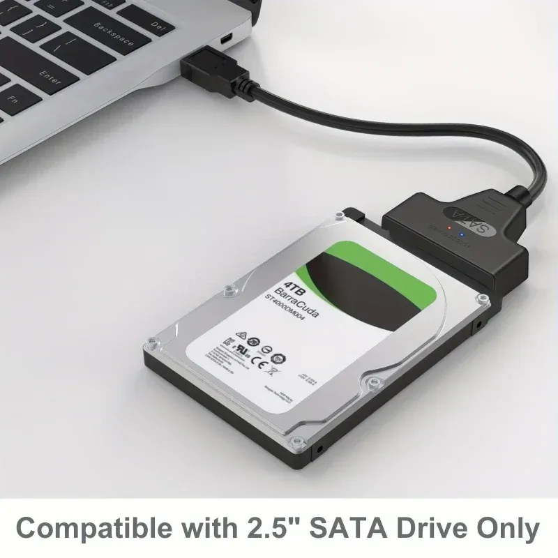 Câble adaptateur SATA vers USB 3.0 / 2.0 / Type-C pour disque dur HDD/SSD 2,5 pouces 3
