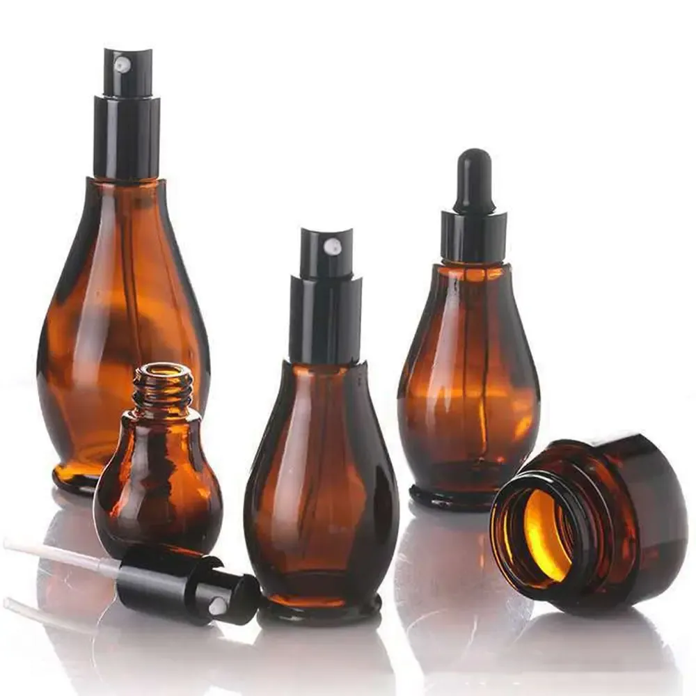 Bouteille de voyage rechargeable à pompe pour aromathérapie, flacon pulvérisateur vide avec compte-gouttes pour huiles essentielles - Image 1