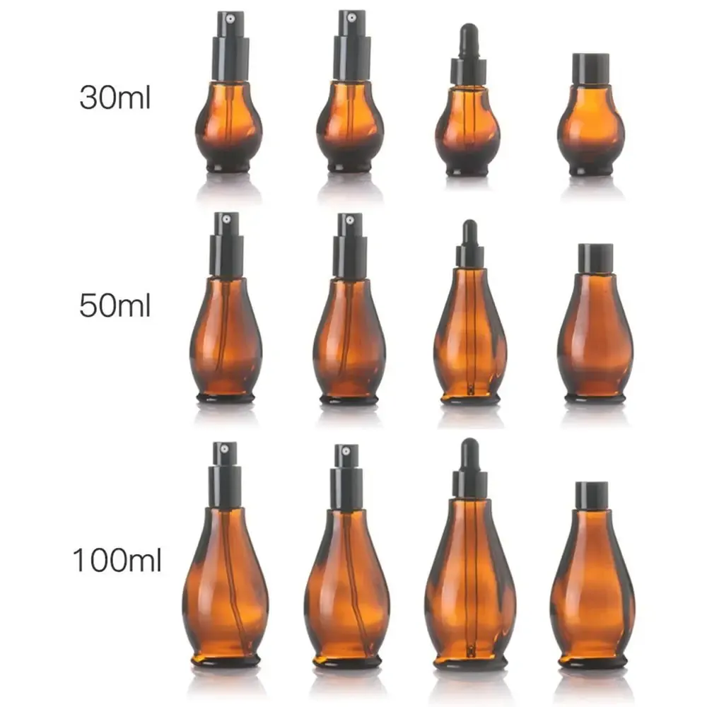 Bouteille de voyage rechargeable à pompe pour aromathérapie, flacon pulvérisateur vide avec compte-gouttes pour huiles essentielles 5