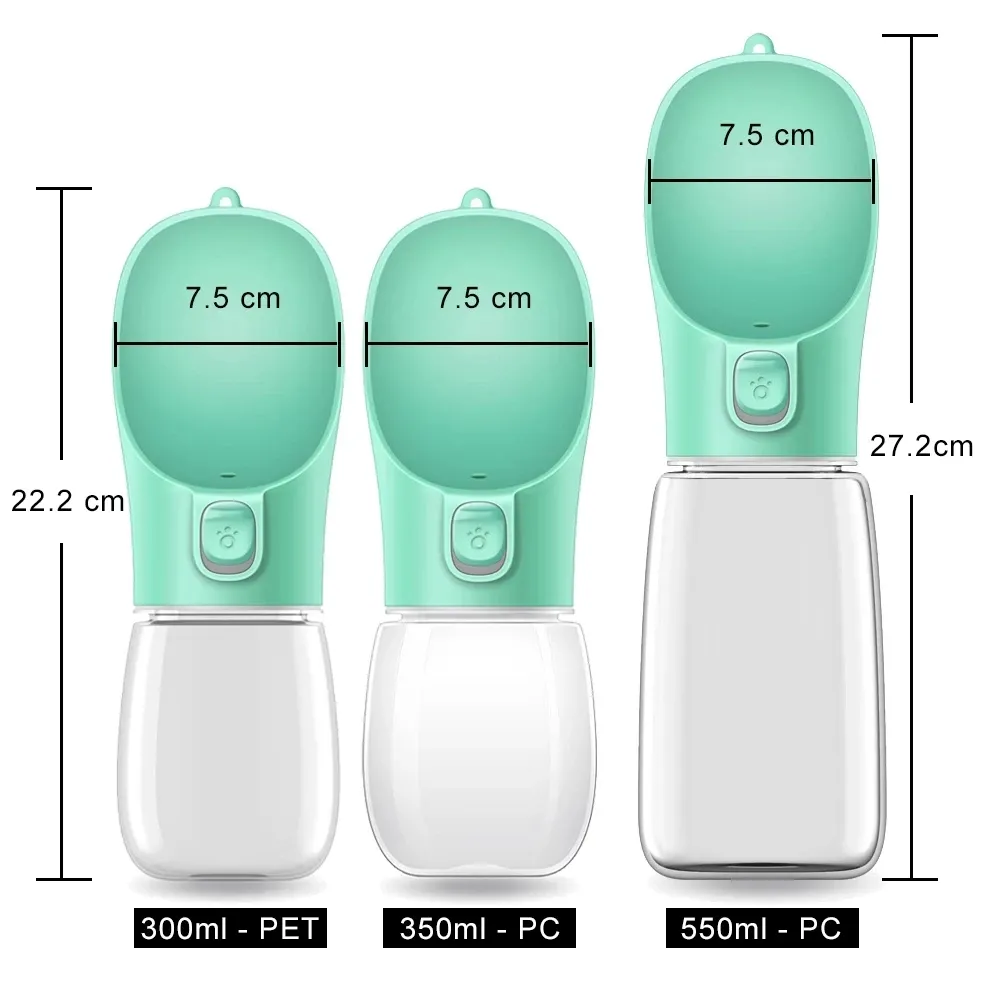 Gourde portable pour chien, pour petits et grands chiens et chats, pour l'extérieur, étanche, avec gamelle intégrée, pour Chihuahua et Bouledogue français 3