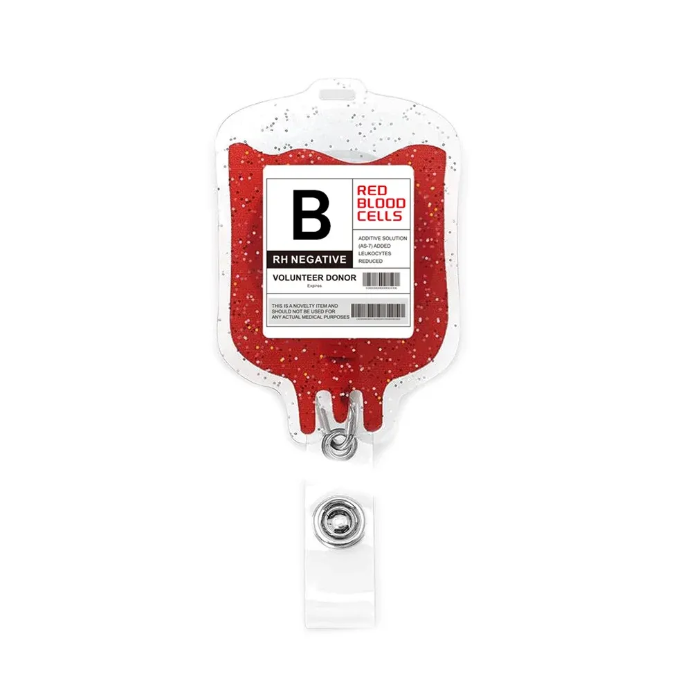 Porte-badge rotatif rétractable pour médecin et infirmière, motif cœur, poumon ou cerveau en acrylique pailleté, pince crocodile 11