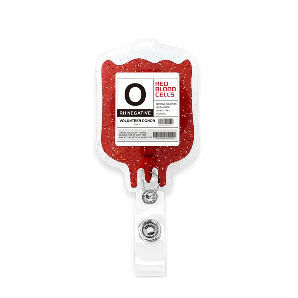 Porte-badge rotatif rétractable pour médecin et infirmière, motif cœur, poumon ou cerveau en acrylique pailleté, pince crocodile 9