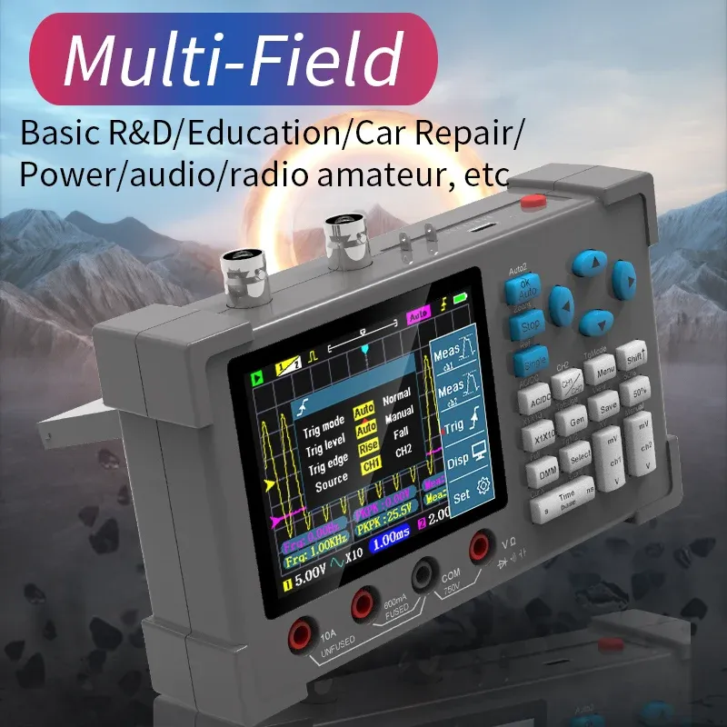 ZEEWEII DSO3D12 Oscilloscope numérique de bureau 3,2 pouces, bande passante 120 MHz, multimètre à double canal et générateur de signaux 3 en 1 5