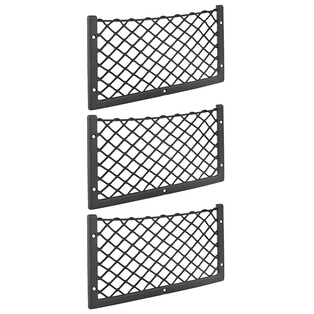 Filet de porte de voiture 36 x 18 cm, lot de 1 à 3 pièces, filet de rangement pour panneau de siège de bus, organisateur de dossier arrière, support de téléphone en maille, sac de rangement, poche pour clés et portefeuille