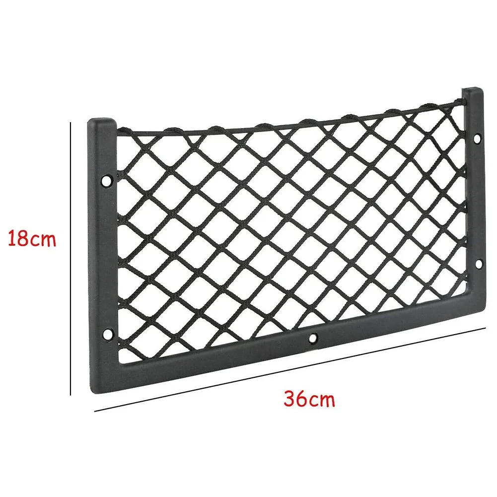 Filet de porte de voiture 36 x 18 cm, lot de 1 à 3 pièces, filet de rangement pour panneau de siège de bus, organisateur de dossier arrière, support de téléphone en maille, sac de rangement, poche pour clés et portefeuille 3