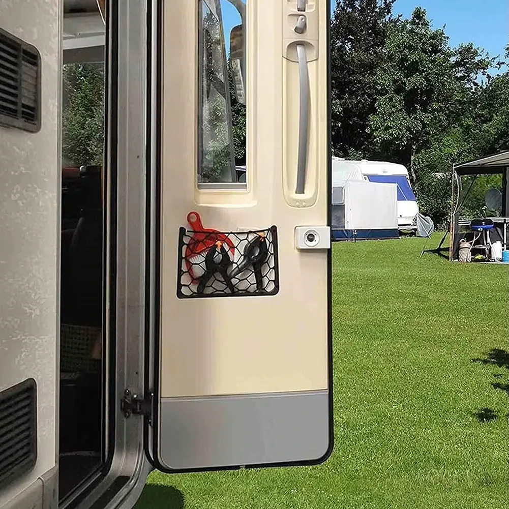 Filet de porte de voiture 36 x 18 cm, lot de 1 à 3 pièces, filet de rangement pour panneau de siège de bus, organisateur de dossier arrière, support de téléphone en maille, sac de rangement, poche pour clés et portefeuille 6