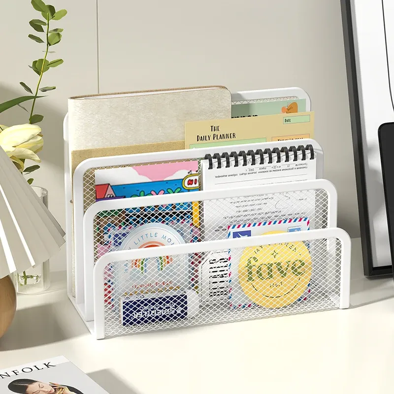 Organisateur de courrier de bureau, petit porte-documents, range-lettres en mailles métalliques, classeur à documents pour archives et dossiers
