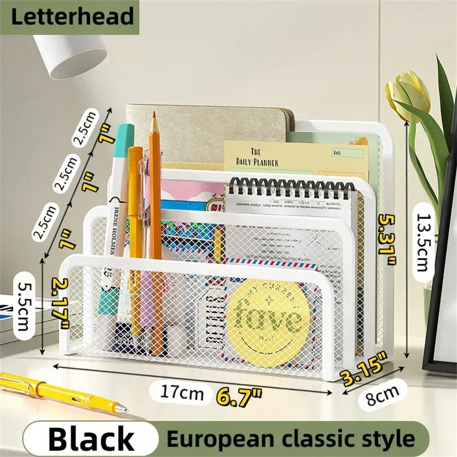 Organisateur de courrier de bureau, petit porte-documents, range-lettres en mailles métalliques, classeur à documents pour archives et dossiers 8