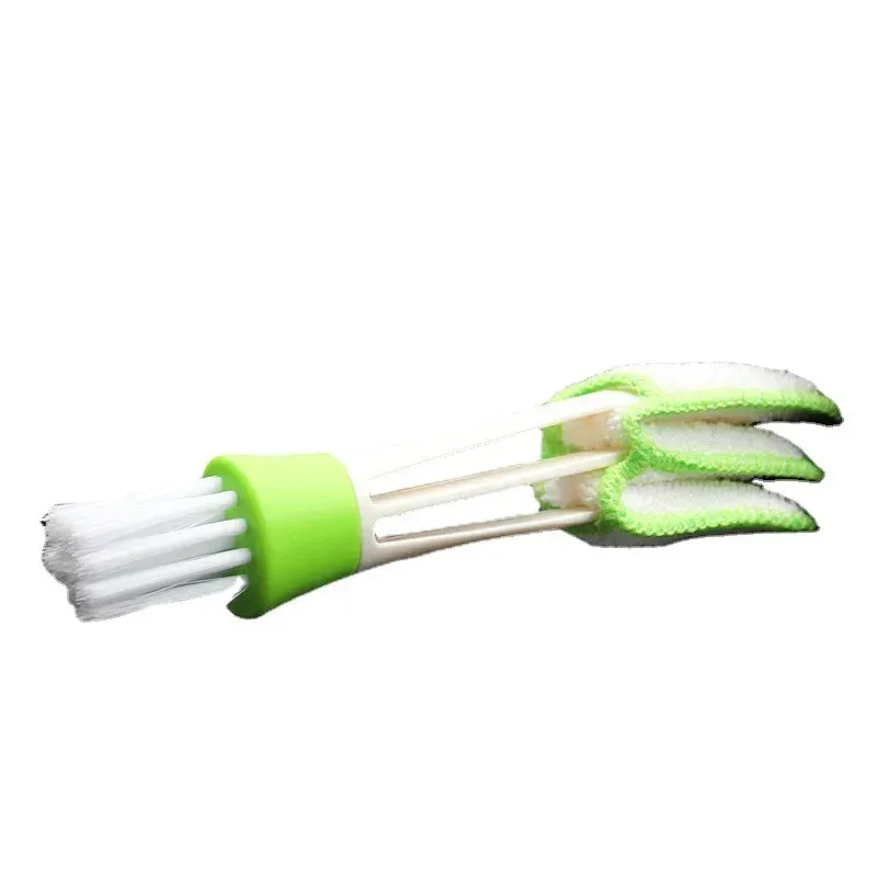 Brosse d'aération de climatisation de voiture, nettoyant de grille de ventilation en microfibre, plumeau pour stores automobiles, brosse à livres de voiture, accessoires d'intérieur 3