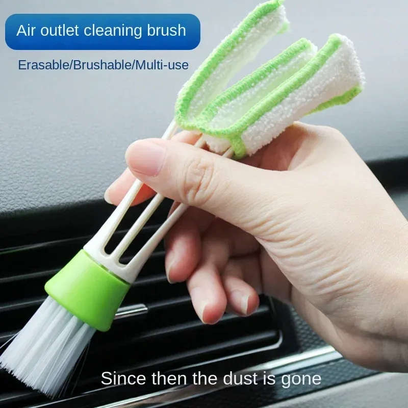 Brosse d'aération de climatisation de voiture, nettoyant de grille de ventilation en microfibre, plumeau pour stores automobiles, brosse à livres de voiture, accessoires d'intérieur - Image 1