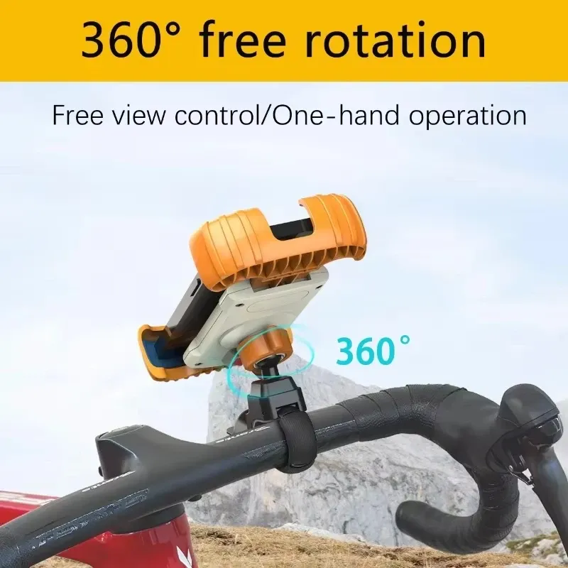 Support de téléphone universel rotatif à 360° pour moto, VTT et vélo de route, stable et réglable 3