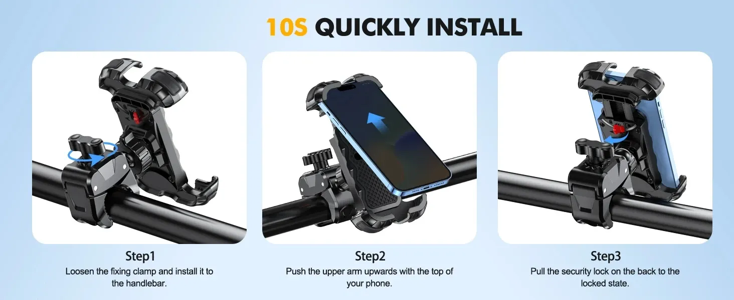 Support de téléphone sur moto