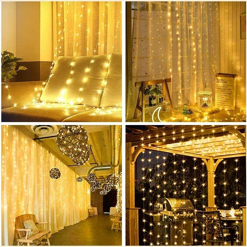 Guirlande lumineuse LED USB pour décoration de jardin, 3 m, 8 modes d'éclairage 4