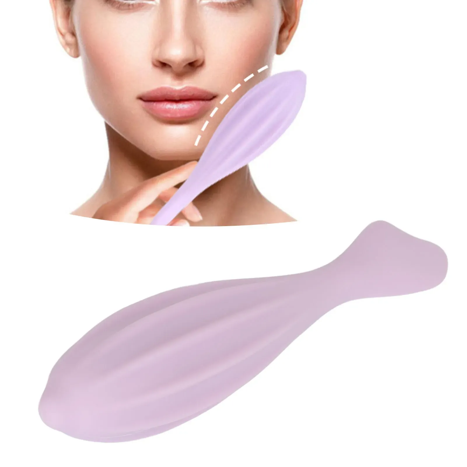 Rouleau de massage facial en silicone, masseur manuel musculaire, outil de relâchement des points profonds 2
