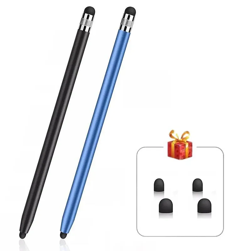 Stylet capacitif universel pour tablette, embout double en silicone, compatible iPad, Android, Samsung, Huawei, Lenovo et smartphones 9