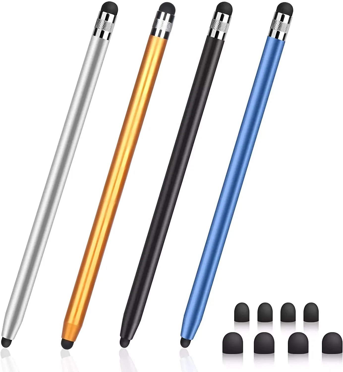 Stylet capacitif universel pour tablette, embout double en silicone, compatible iPad, Android, Samsung, Huawei, Lenovo et smartphones 14