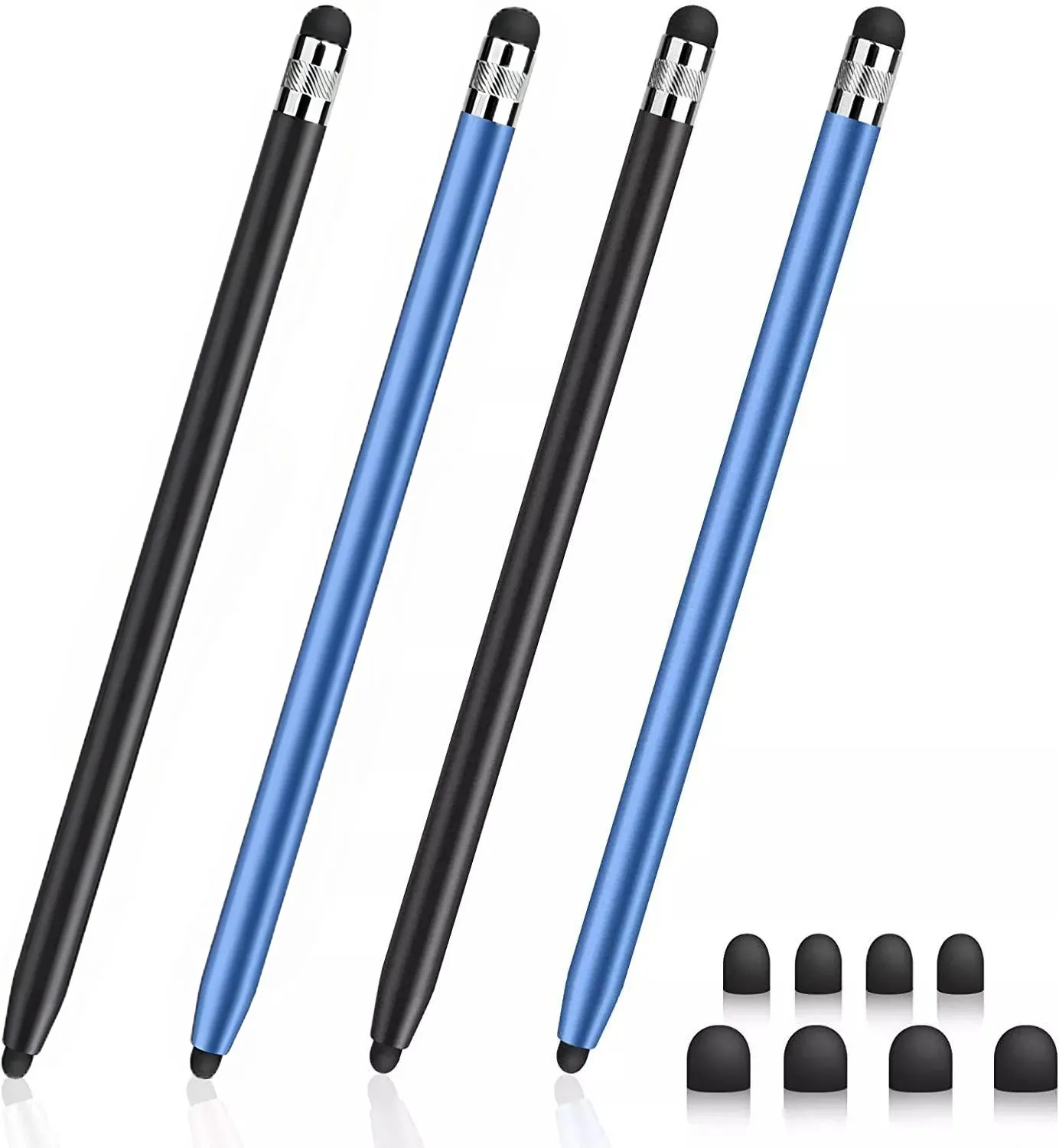 Stylet capacitif universel pour tablette, embout double en silicone, compatible iPad, Android, Samsung, Huawei, Lenovo et smartphones 15