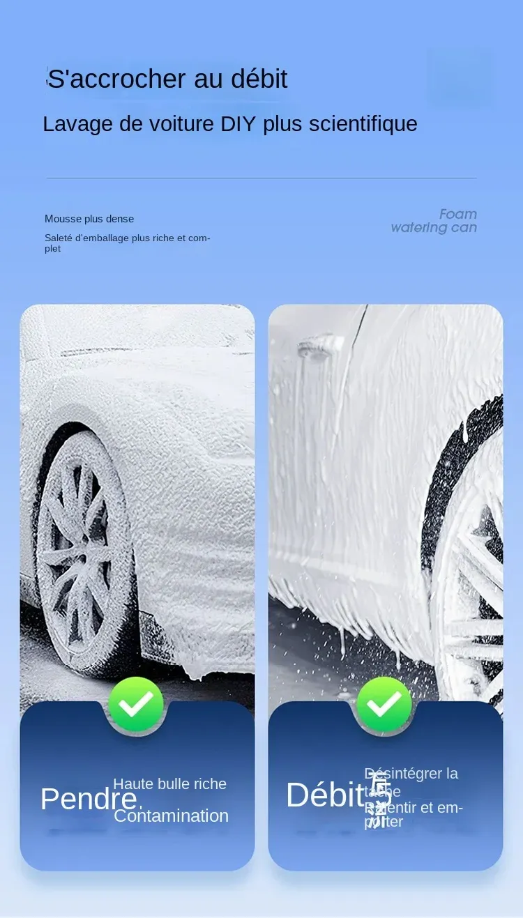 Lavage de voiture avec pulvérisateur de mousse