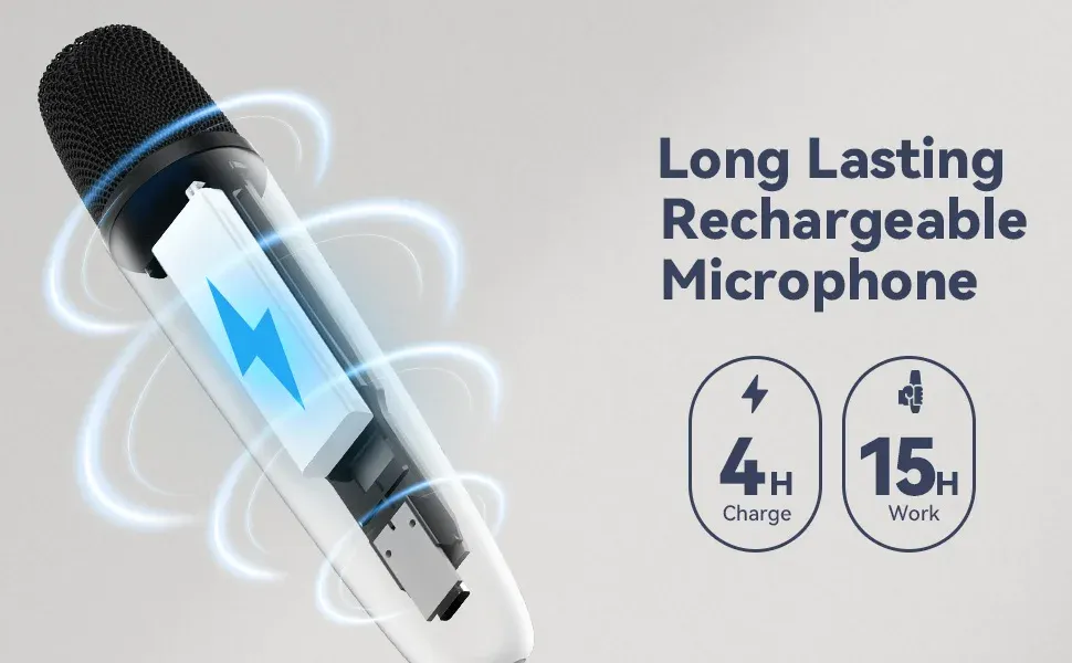 Microphone karaoké pour voiture, prise en main