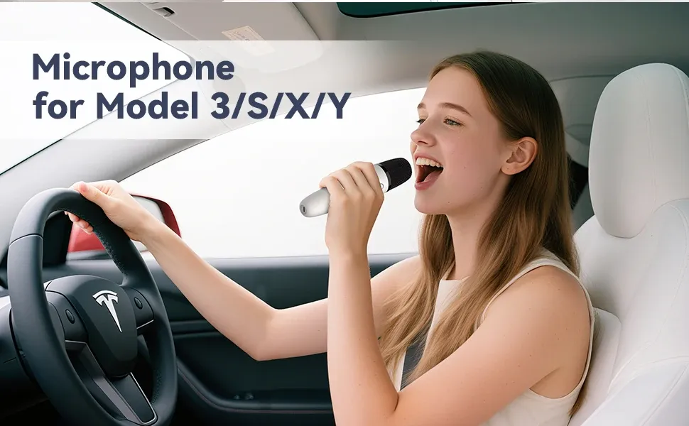 Microphone karaoké pour voiture, détail du design