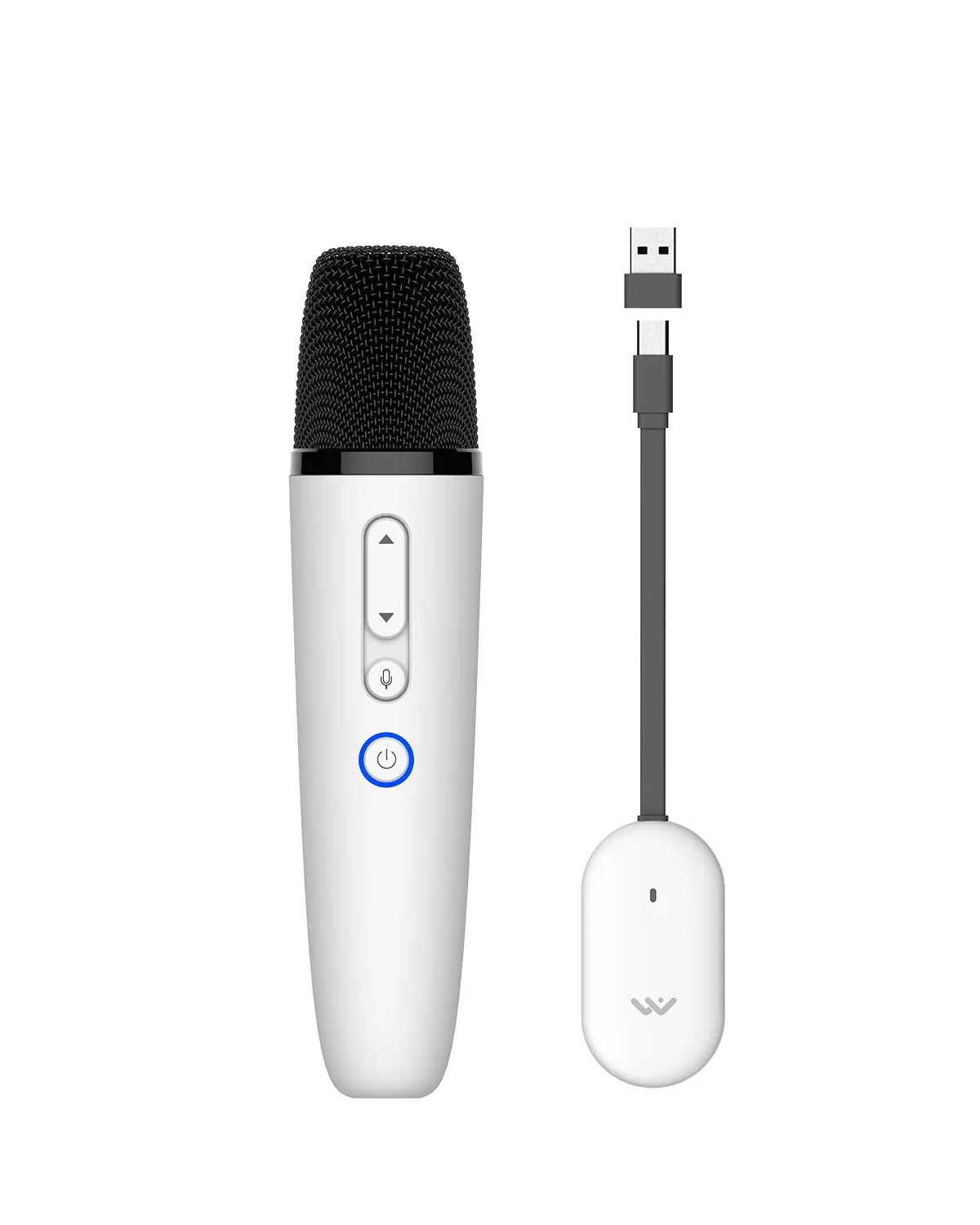 Microphone karaoké T1-Nach pour voiture, rechargeable, avec récepteur USB-A et USB-C, prêt à l'emploi sans appairage 8