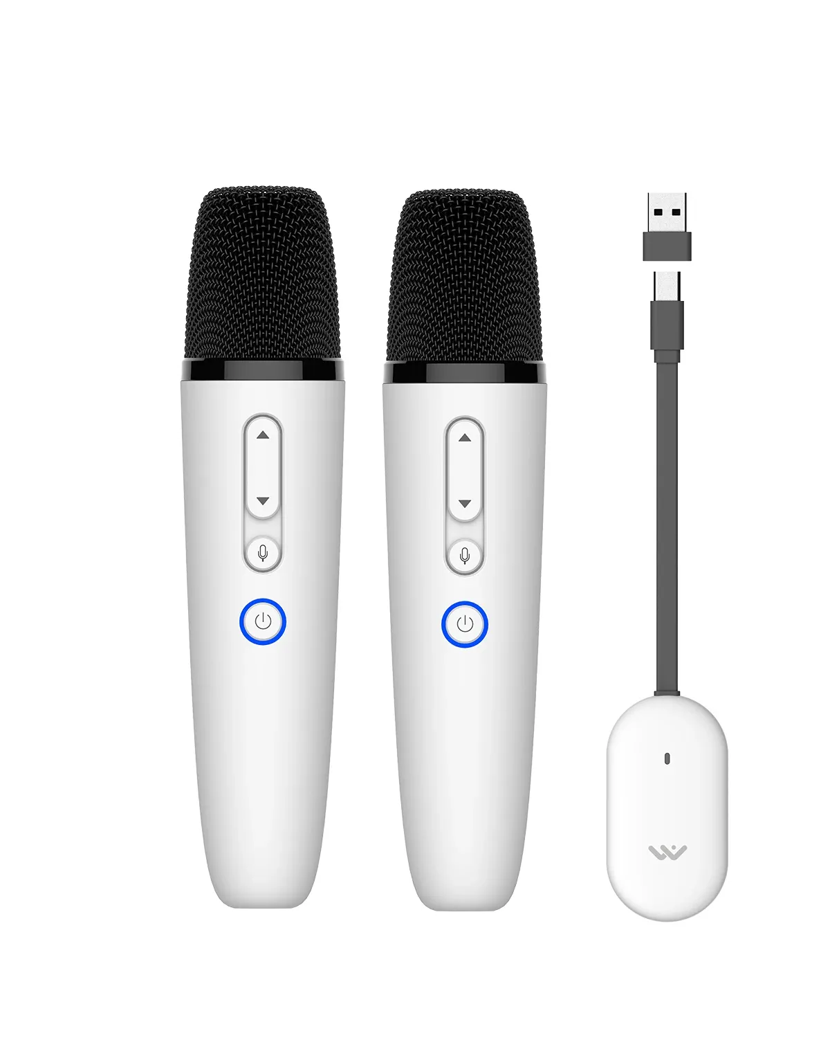 Microphone karaoké T1-Nach pour voiture, rechargeable, avec récepteur USB-A et USB-C, prêt à l'emploi sans appairage 9