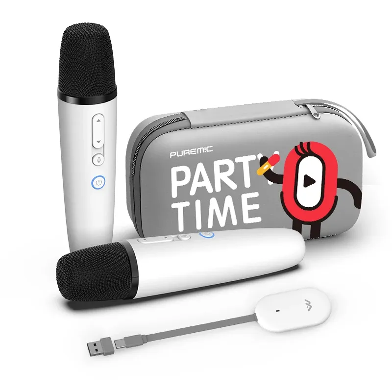 Microphone karaoké T1-Nach pour voiture, rechargeable, avec récepteur USB-A et USB-C, prêt à l'emploi sans appairage 10