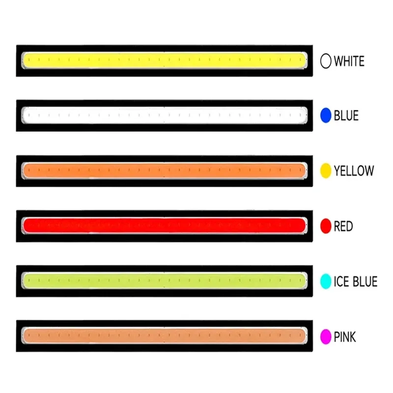 2 pièces feux de jour LED COB universels 17 cm, étanches, style automobile, feux de jour (DRL) antibrouillard, barre lumineuse 6
