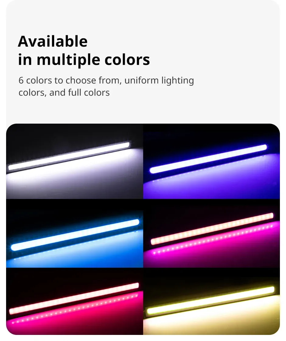 Gros plan sur le design du bandeau lumineux