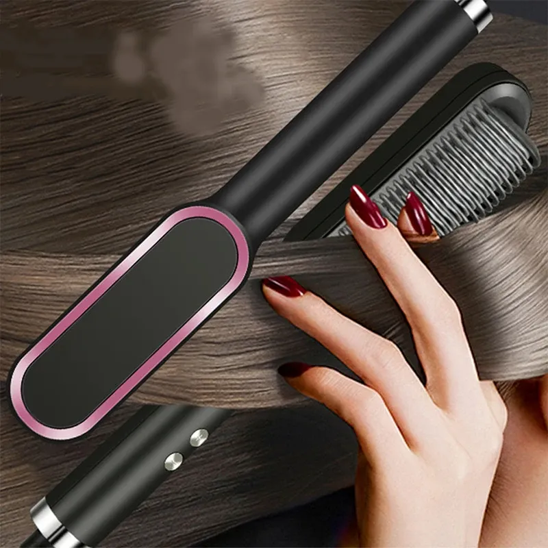 Sèche-cheveux brosse soufflante rapide avec peigne et fer à friser - Image 1