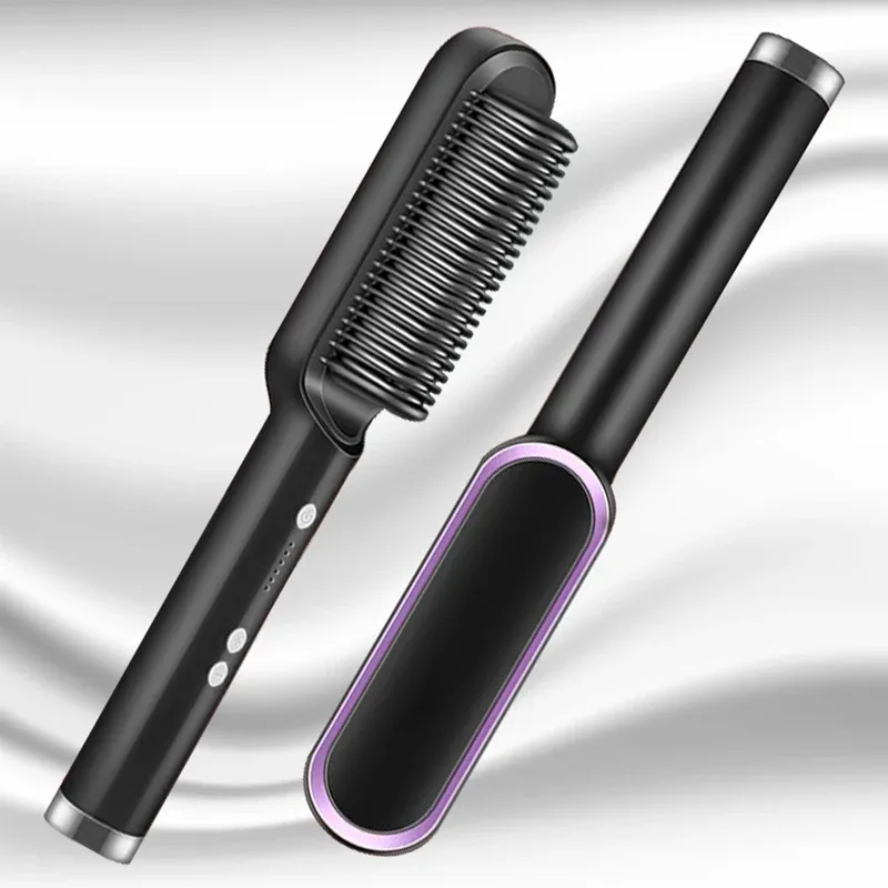Sèche-cheveux brosse soufflante rapide avec peigne et fer à friser 3