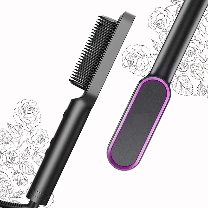 Sèche-cheveux brosse soufflante rapide avec peigne et fer à friser 5