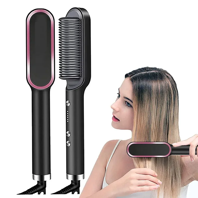Sèche-cheveux brosse soufflante rapide avec peigne et fer à friser 6