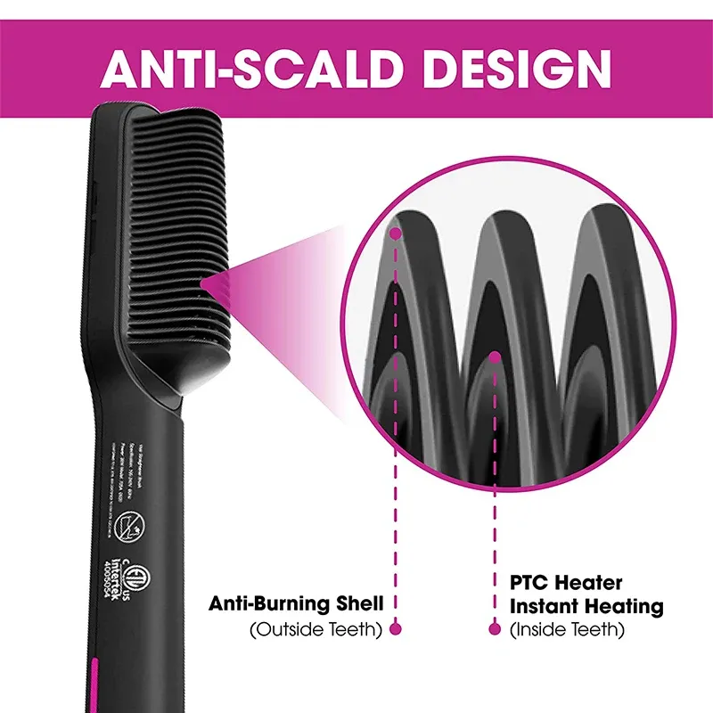 Brosse de coiffage en action