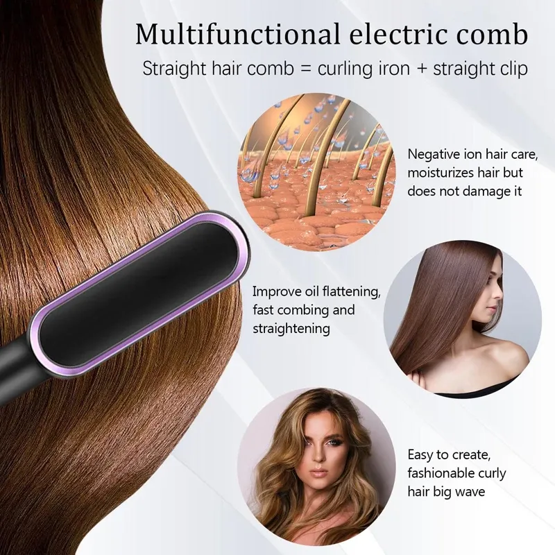 Cheveux lisses et brillants après coiffage