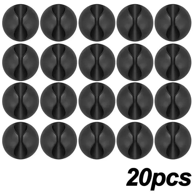 Mini organisateur de câbles, lot de 5 ou 50 pièces, clips de rangement pour câbles USB, pour le bureau, la maison et la voiture 16