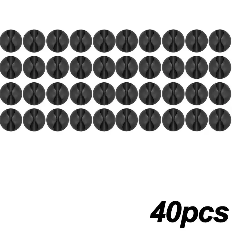 Mini organisateur de câbles, lot de 5 ou 50 pièces, clips de rangement pour câbles USB, pour le bureau, la maison et la voiture 20