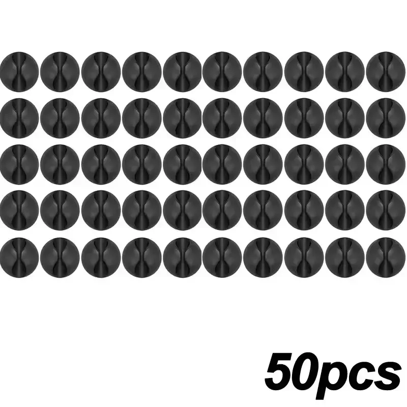 Mini organisateur de câbles, lot de 5 ou 50 pièces, clips de rangement pour câbles USB, pour le bureau, la maison et la voiture 18