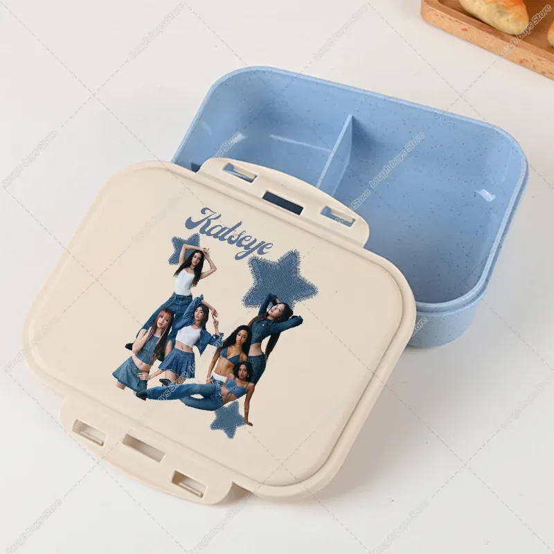 Boîte à lunch Bento Katseye, design Kpop, contenant de rangement alimentaire pour l'école et les pique-niques 16