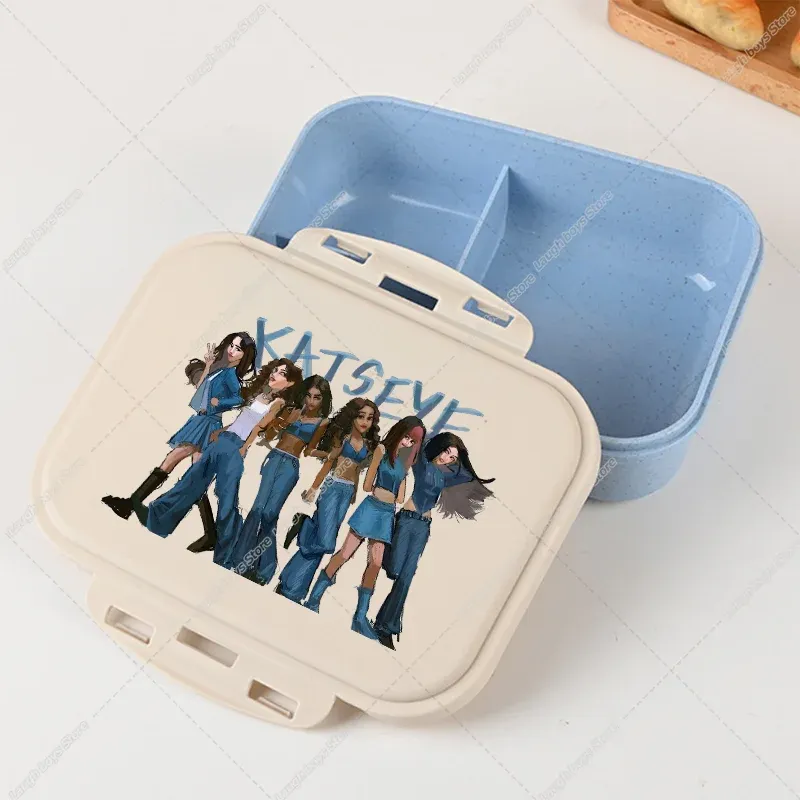 Boîte à lunch Bento Katseye, design Kpop, contenant de rangement alimentaire pour l'école et les pique-niques 23