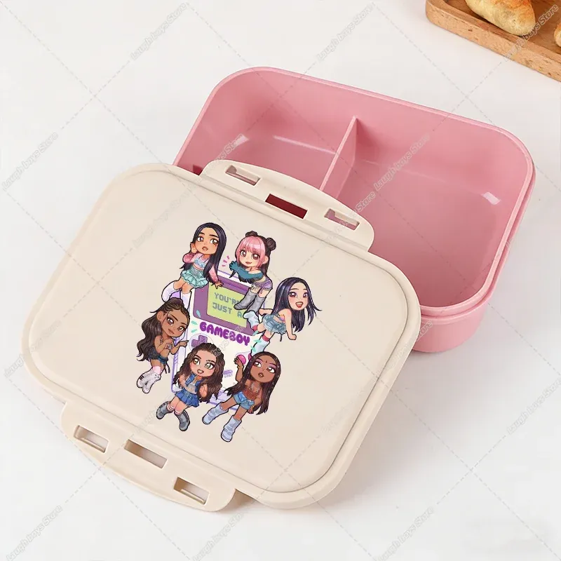 Boîte à lunch Bento Katseye, design Kpop, contenant de rangement alimentaire pour l'école et les pique-niques 18
