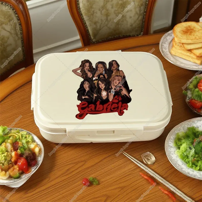 Boîte à lunch Bento Katseye, design Kpop, contenant de rangement alimentaire pour l'école et les pique-niques 13