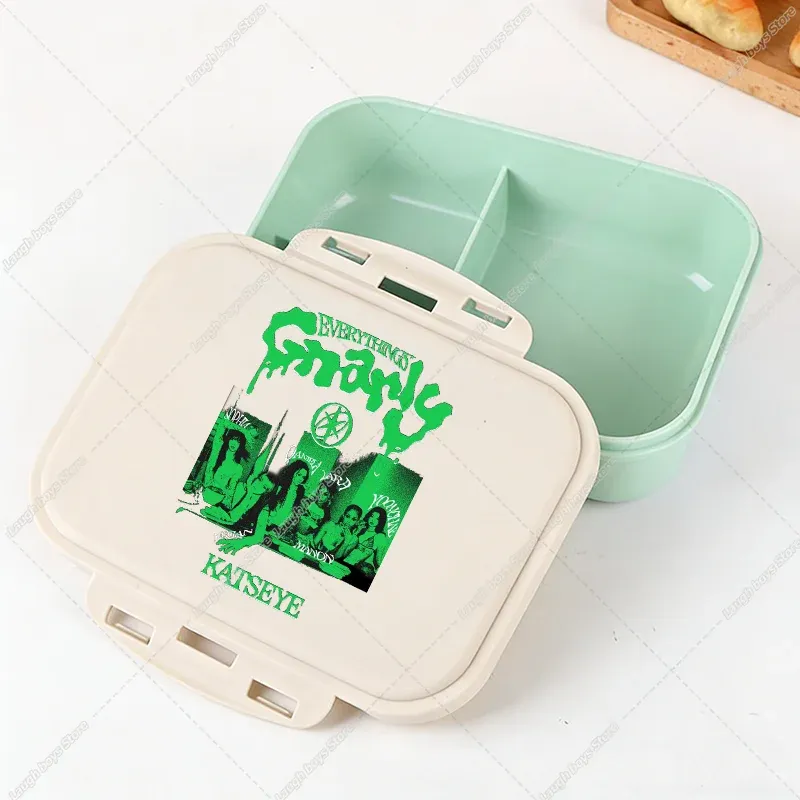 Boîte à lunch Bento Katseye, design Kpop, contenant de rangement alimentaire pour l'école et les pique-niques 8