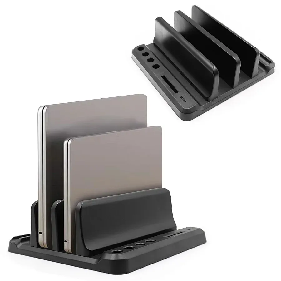 Support pour ordinateur portable, tablette et smartphone, base de bureau surélevée à dissipation thermique